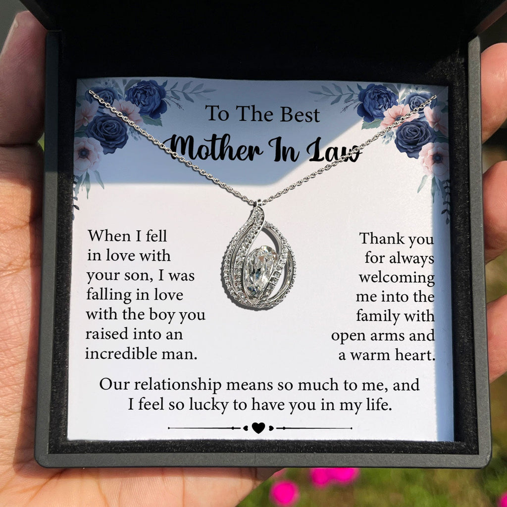 TRYNDI™ To My Best Mother-in-law Birdcage Necklace With Authentic Swarovski Crystals