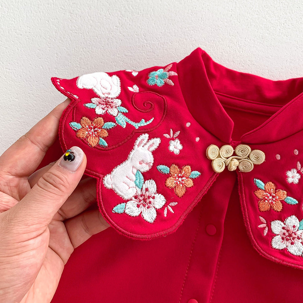 MyKids-USA® Chinese Style Red Festival Romper