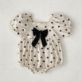 MyKids-USA® Girls Cute Hearts Pattern Square Neck Onesies or Dress – Princess Sister Matching