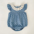 MyKids-USA® Girls Cute Denim Butterfly-bows Pattern Onesies or Dress – Princess Sister Matching
